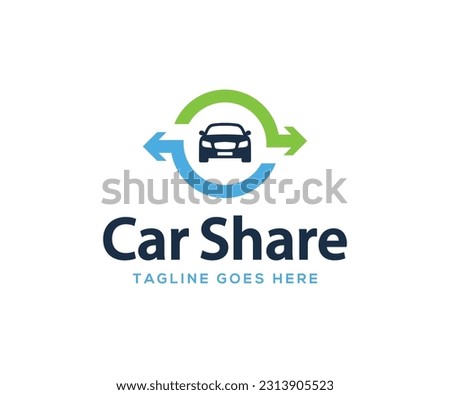 Car Rental Logo. Car share logo design vector template Royalty-Free Stock Photo #2313905523