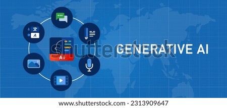Generative AI generated image video art sound created by artificial intelligence technology Royalty-Free Stock Photo #2313909647