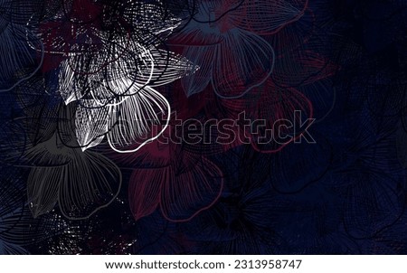 Dark Pink, Red vector abstract background with flowers. Creative illustration in blurred style with flowers. Textured pattern for websites, banners.