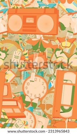 Background pattern abstract design texture. Seamless. Theme is about retro, graphic, Monarch, wildlife, background, beautiful, video, various, commodore, colorful, exotic, ornate, repeat