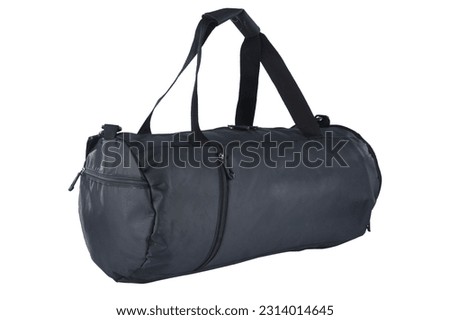 Sports Black Gym bag Isolated on white background
