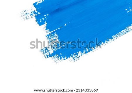 stroke blue paint brush color water watercolor isolated on white background