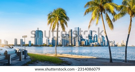 the skyline of miami, florida Royalty-Free Stock Photo #2314086079