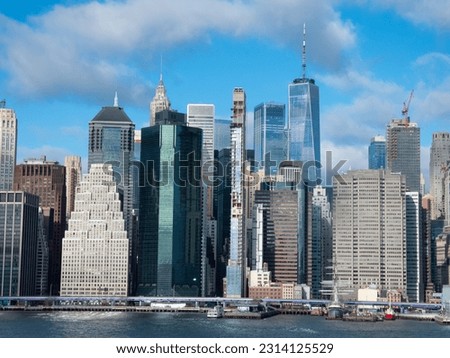 BEAUTIFUL PANORAMIC VIEW OF NEW YORK CITY ON A DECEMBER AFTERNOON