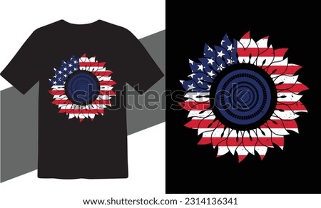 4th July, USA Independence Day T-Shirt Design free vector downlead.