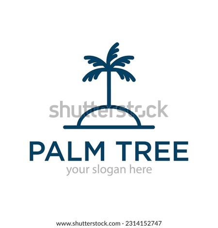 Palm Tree Logo Design Illustration