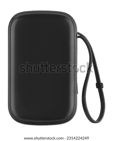 Portable external battery white background in insulation
