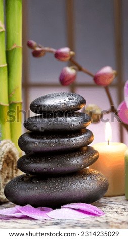 Relaxing Spa Concept with Black Stones in Stunning 4K | Serene Ambiance for Ultimate Rejuvenation