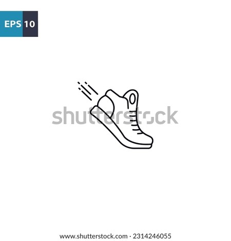 Sport sneakers outline icon Vector illustration