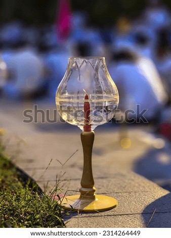 Candle in wesak day at Borobudur temple