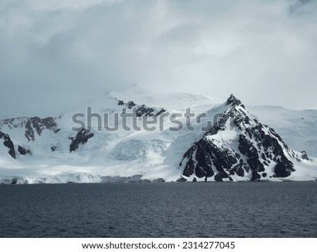 Antarctic Peninsula Coast line from small cruise ship