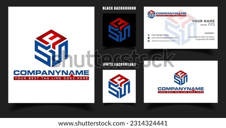 Initial letter CSS Hexagonal monogram logo Royalty-Free Stock Photo #2314324441