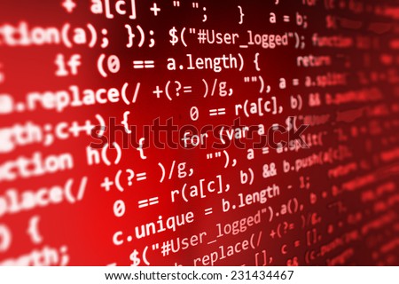 Hacker Bad Software Or Online Theft Metaphore Computer Red Screen Danger Virus Threat Program Application Script Code Fragment Shadow And Vignette Spotlight Effect Stock Photos And Images Avopix Com