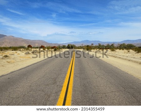 Road to Galleta Meadows in Borrego Springs California