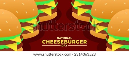 National Cheeseburger Day on 18 September Banner Background. Horizontal Banner Template Design. Vector Illustration Royalty-Free Stock Photo #2314363523
