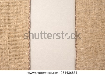 Texture of the old burlap and cardboard 
