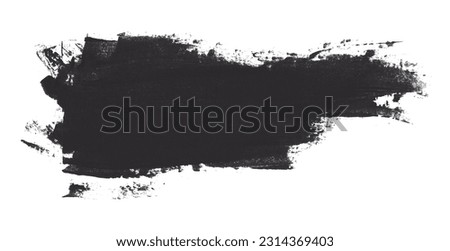 Black and gray brush strokes isolated on white background. Watercolor Royalty-Free Stock Photo #2314369403