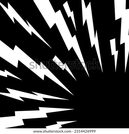 Thunder pattern. Flash texture. Electric light background. Power, speed, shock comic cartoon effect. Vector illustration Royalty-Free Stock Photo #2314426999
