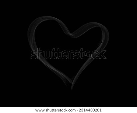 set of heart shape of smoke isolated on dark background ep03