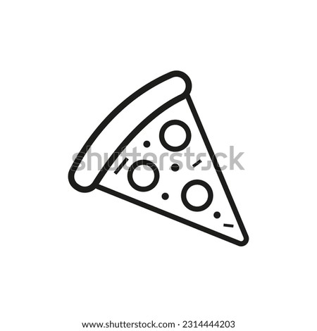 Piece of pizza icon. Vector graphics