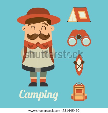 camping graphic design , vector illustration