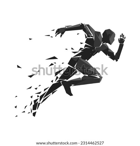 Geometric running man stock illustration Royalty-Free Stock Photo #2314462527