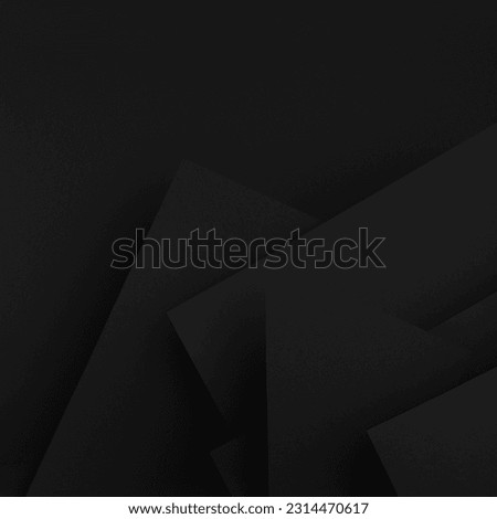 Luxury black abstract geometric background with pattern of angles, polygons and triangles in contemporary minimalist style, copy space, border, for design, text, advertising, flyer, card, square.
