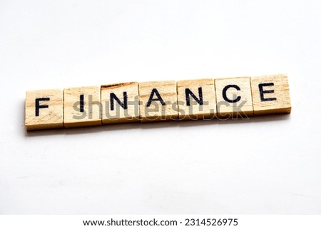 close up photo of the word finance