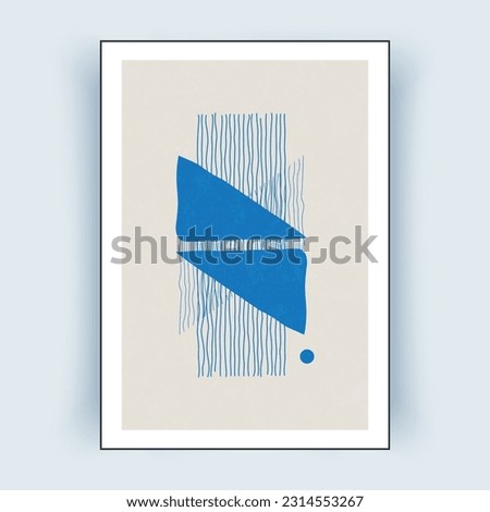 Abstract modern posters with simple geometric shapes. Digital Interior Decoration Art. Vector illustration.