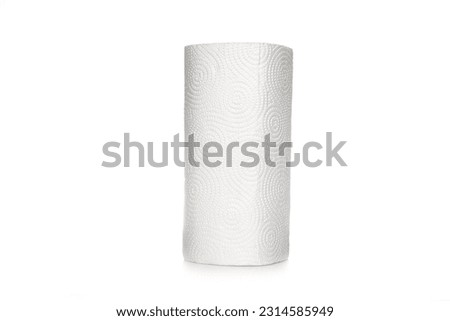Roll of paper towels on a white background Royalty-Free Stock Photo #2314585949