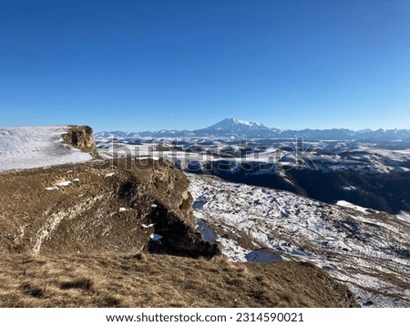mountain landscape nature snow sun Elbrus