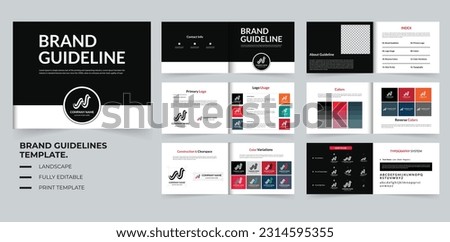 Brand Guidelines template or Brand manual template design Royalty-Free Stock Photo #2314595355