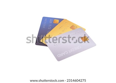 credit card on white background