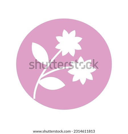 Thin line vector outline icon of a leaves slenderly standing 
