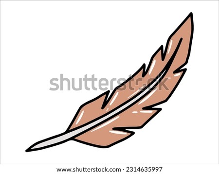 chicken feather clip art illustration