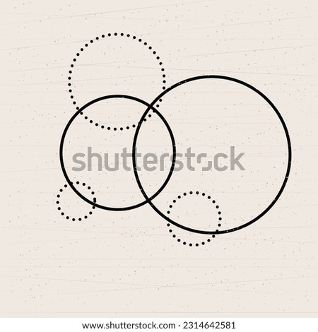 Round Circle Abstract Line Shape Icon Element Symbol Artwork Pattern Backgrund Round Icon Retro Style Print Graphic Design