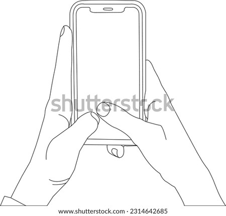 one line drawing and hand drawn outline vector on white background