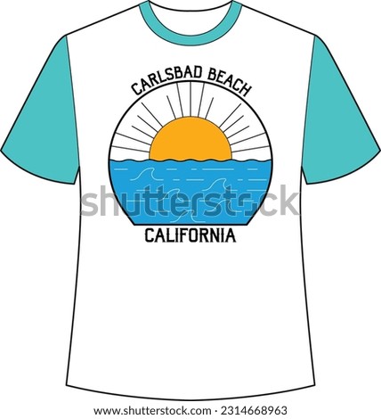 California Carlsbad Beach T-Shirt, California Beach, Carlsbad Beach, Beach, Summer T-Shirt,
