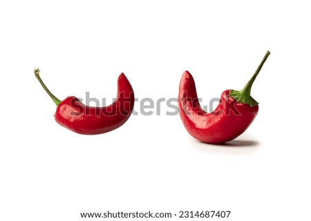 Red hot chili pepper isolated on a white background.  Royalty-Free Stock Photo #2314687407