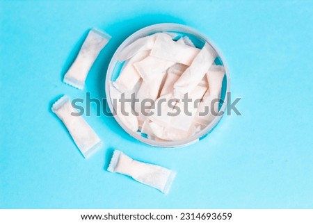 Nicotine pads snus, cigarette replacement, for gum Royalty-Free Stock Photo #2314693659