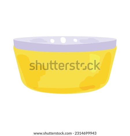 Plastic bowls on white background