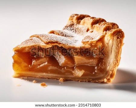 best apple pie slice isolated on white background Royalty-Free Stock Photo #2314710803