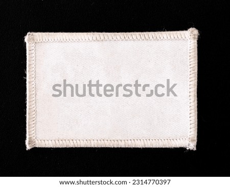 White rectangular patch with white trim. Royalty-Free Stock Photo #2314770397