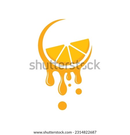 Citrus flat vector icon. Lemon, orange flat vector icon, brand company Royalty-Free Stock Photo #2314822687