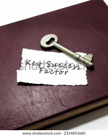 Key success factor concept with tag