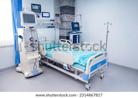 ICU room in a hospital with medical equipment

An empty hospital ward called HCU, ICU, General ward of Hospital Royalty-Free Stock Photo #2314867817