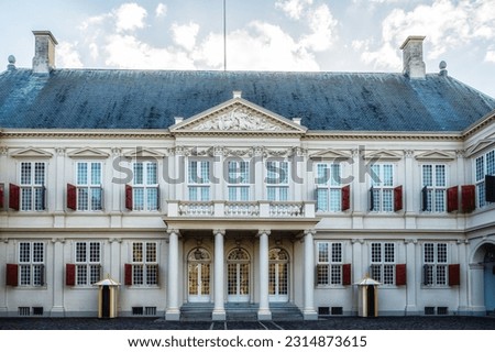 View of Paleis Noordeinde in The Hage, one of the 3 palaces of the Dutch royal family and official workplace of King Willem Alexander, The Netherlands