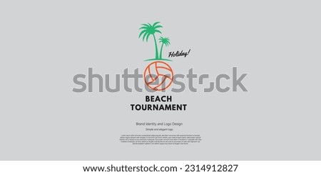 volley ball tournament logo design for event 