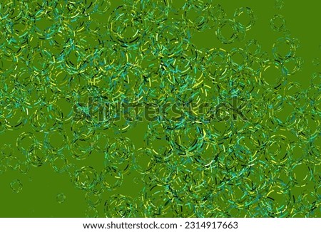 Light Green, Yellow vector cover with spots. Glitter abstract illustration with blurred drops of rain. Template for your brand book.
