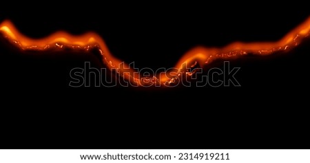 burning paper, glowing edge of paper on a black background Royalty-Free Stock Photo #2314919211